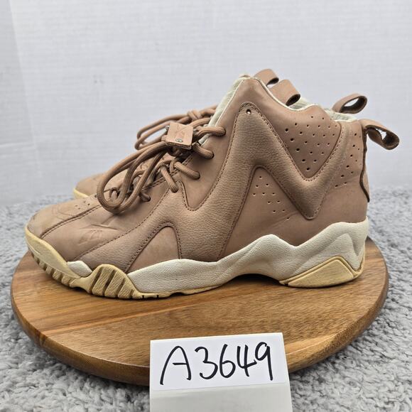 Reebok Mens 9.5 Kamikaze 2 Veg Tan Leather Casual Lifestyle Retro Sneaker BS9669 - Picture 1 of 15